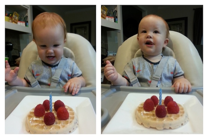 Birthday waffle