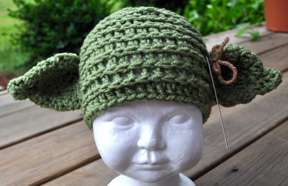 Crocheted Yoda Hat Beanie