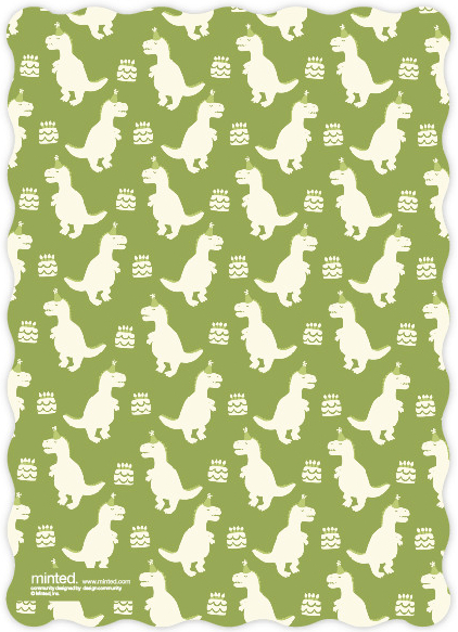 Dinosaur invitation back