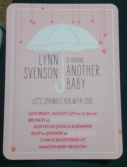 Baby Shower Sprinkle Invitation